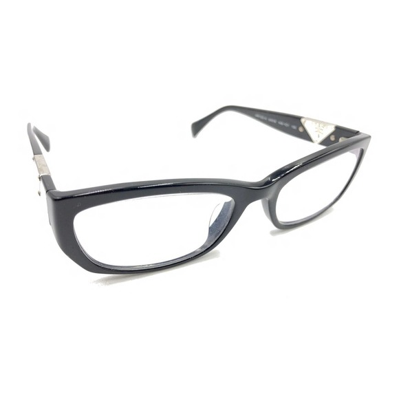 Prada VPR 10O-A 1AB-1O1 Black Rectangle Eyeglasses Frames 54-18 135 Italy - Picture 1 of 12